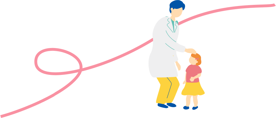 ドクターと子どものイラスト