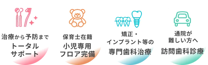 治療から予防までトータルサポート
