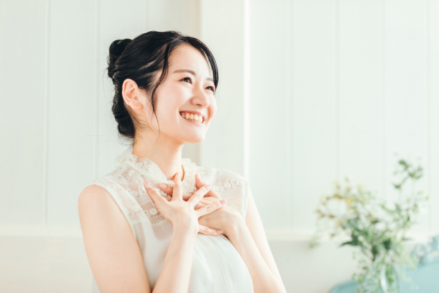 笑顔の女性